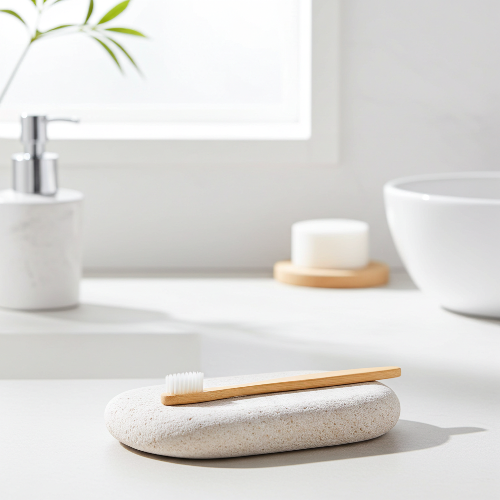 3 pack organic, zero-plastic toothbrush